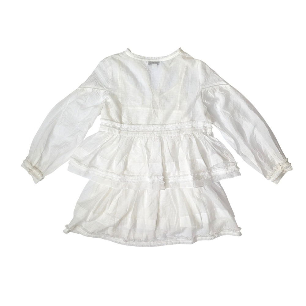 Labelrail x Collyer Twins White Tiered Boho Mini Dress Size 10 - Picture 3 of 16